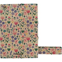 Grafoplás Caja De Proyectos Folio Con Gomas Lomo 5 cm Cartón Y Kraft Uninature Holanda 100% Reciclado Certificado FSC