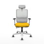 PIQUERAS Y CRESPO Silla de oficina Haches Amarillo y Blanco