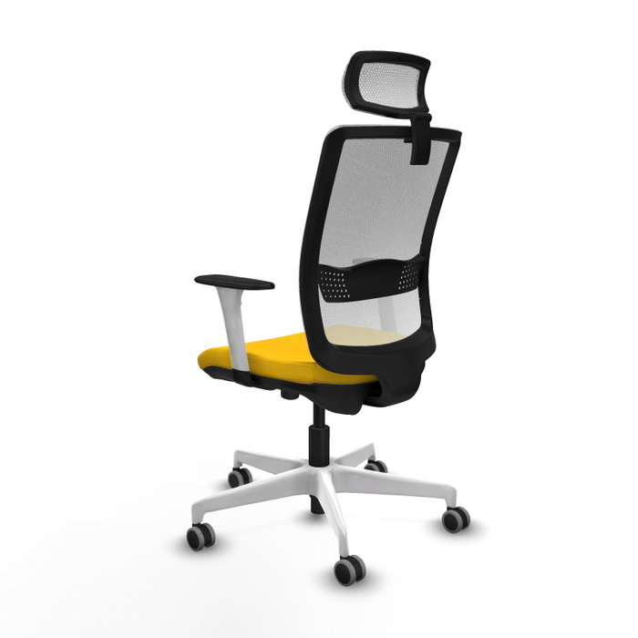 PIQUERAS Y CRESPO Silla de oficina Haches Amarillo y Blanco