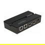 DeLOCK Conmutador USB 2.0 Switch para 2 Ordenadores a 2 Dispositivos, 0,48 Gbit/s, Negro, Plástico, Incluye Cable USB Tipo A a B