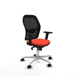 PIQUERAS Y CRESPO Silla de oficina Jorquera con mecanismo Sincro Naranja oscuro y Negro