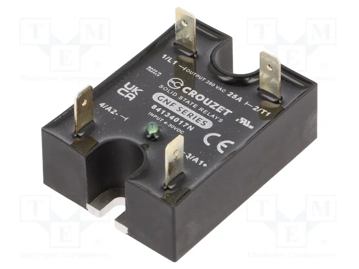 CROUZET GNM Relé de semiconductor monofásico 25A 24-280VAC CROUZET GNM Relé de semiconductor monofásico 25A 24-280VAC
