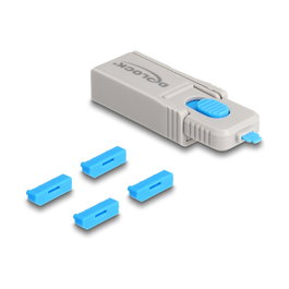 DeLOCK Juego de 4 Bloqueadores para Puertos DisplayPort con Herramienta de Bloqueo