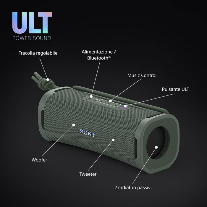 Sony ULT FIELD 1 SRSULT10H Altavoz Portátil Gris
