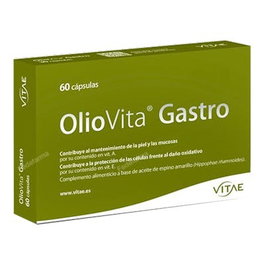 VITAE Oliovita Gastro 60 Cápsulas - Complemento Alimenticio para el Tracto Gastrointestinal con Aceite de Espino Amarillo y Betaglucanos