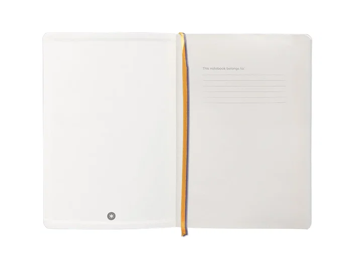 Antartik Cuaderno A5 Tapa Blanda Hojas Rayadas Morado y Amarillo, 80 Hojas 80gr FSC con Gomilla y Bolsillo Antartik Cuaderno A5 Tapa Blanda Hojas Rayadas Morado y Amarillo, 80 Hojas 80gr FSC con Gomilla y Bolsillo