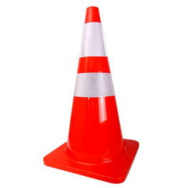Cono Reflectante Outas 50Cm Base Goma 27,5X27X5