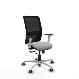 PIQUERAS Y CRESPO Silla de oficina Zulema Gris claro y Negro