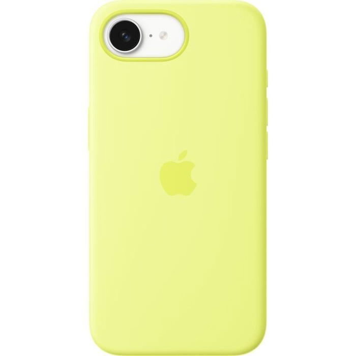 Apple iPhone 16e Funda de silicona Amarillo neón