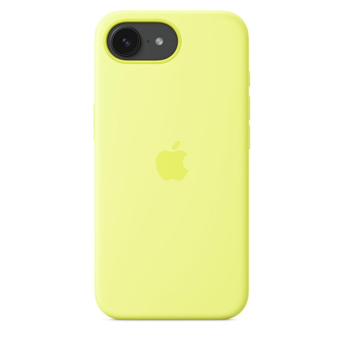 Apple iPhone 16e Funda de silicona Amarillo neón