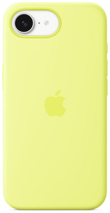 Apple iPhone 16e Funda de silicona Amarillo neón