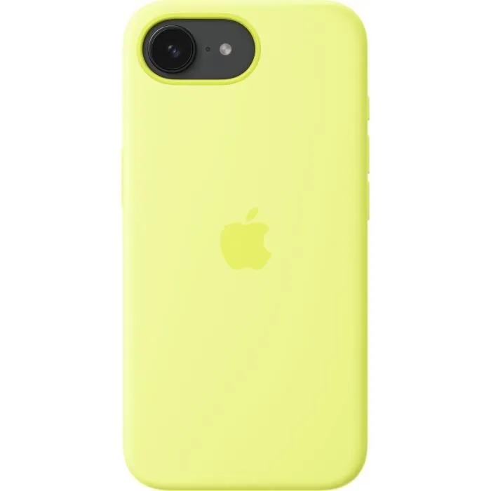 Apple iPhone 16e - Funda de Silicona, Amarillo Neón - MGYW4ZMA