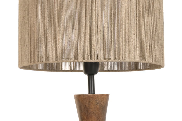 DKD Home Decor Lampara Pie Urban Marron Beige 40 x 141 x 40 cm Fibra E27 50W
