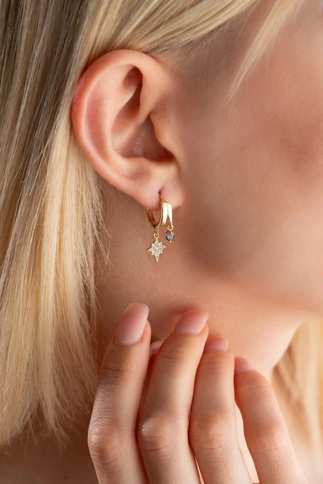 Heliophilia Silver NRZ999214 Pendientes de Plata de Ley 925 con Baño de Oro Rosa y Circonita
