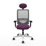 PIQUERAS Y CRESPO Silla de oficina Zulema con mecanismo Sincro, Morado y Gris