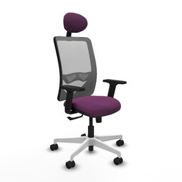 PIQUERAS Y CRESPO Silla de oficina Zulema con mecanismo Sincro, Morado y Gris