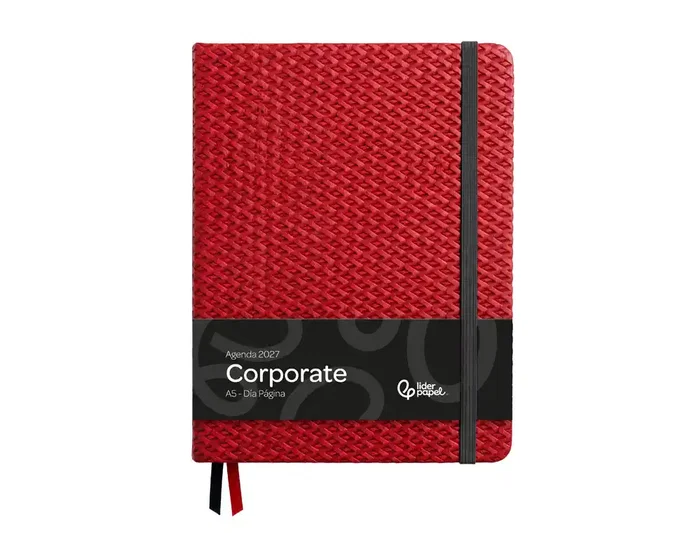 Liderpapel Agenda Oficina Corporate 2027 Rojo A5 Bilingüe Liderpapel Agenda Oficina Corporate 2027 Rojo A5 Bilingüe