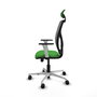 PIQUERAS Y CRESPO Silla de oficina Motilla con mecanismo Sincro/Traslack, Verde y Gris