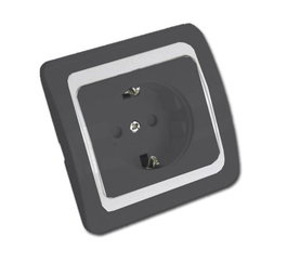 Finstock Base Enchufe con TT Antracita Blíster 52040