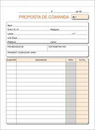 Talonario Catalan Pedidos 4º Natu Dupli Loan (Set de 10)