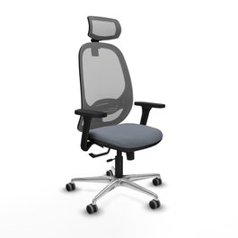 PIQUERAS Y CRESPO Silla de oficina Cilanco Gris con mecanismo Sincro/Traslack