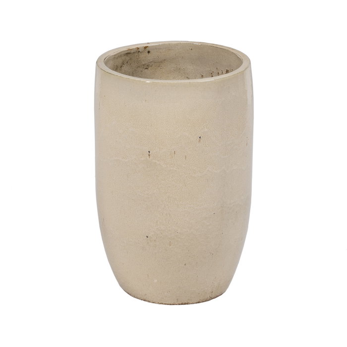 S/2 Jarrones Crema Cerámica Decoración 52 X 52 X 80 cm