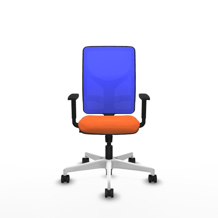 PIQUERAS Y CRESPO Silla de oficina Motilla con mecanismo Sincro Naranja y Azul PIQUERAS Y CRESPO Silla de oficina Motilla con mecanismo Sincro Naranja y Azul