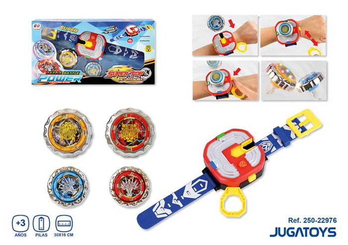JugaToys Reloj lanzador peonzas 30x16 cm - Modelos surtidos
