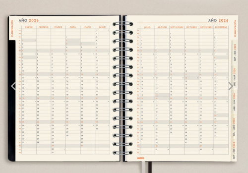 Finocam Agenda 16 Meses Septiembre 2025 Diciembre 2026 Tempus 4º 155x212 Semana Vista Vertical Negro 626600126