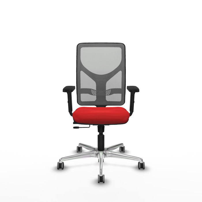 PIQUERAS Y CRESPO Silla de oficina Motilla con mecanismo Sincro/Traslack, Rojo y Gris