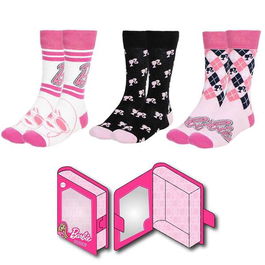Cerdá Barbie T3643:TU Pack Calcetines 3 Piezas Talla 36-43
