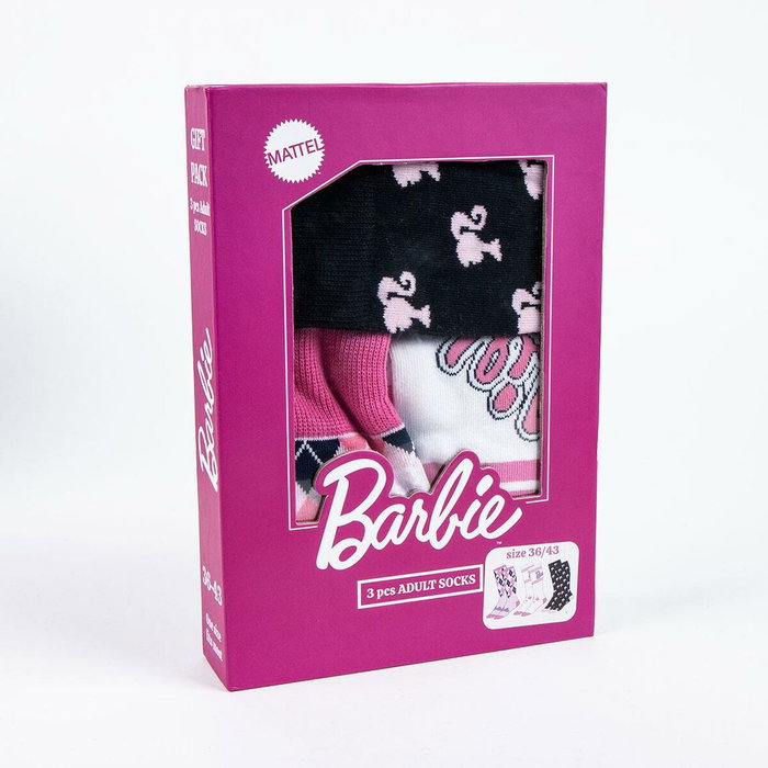 Cerdá Pack de 3 Calcetines Barbie Talla 36-43