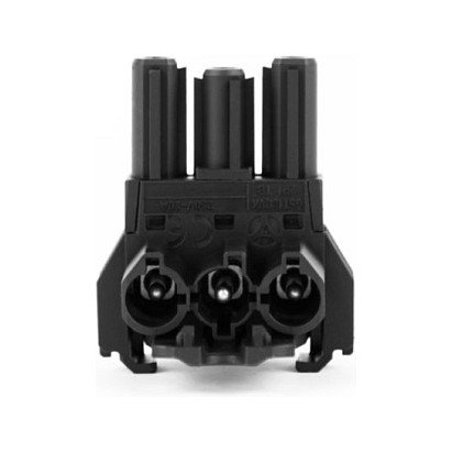 Bachmann 375.107 Bloque Terminal Wieland GST18, 1 Entrada / 2 Salidas con Posibilidad de Montaje, Color Negro