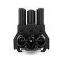 Bachmann 375.107 Bloque Terminal Wieland GST18, 1 Entrada / 2 Salidas con Posibilidad de Montaje, Color Negro