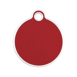 Placa identificativa para collar Imarc Circle Rojo