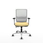 PIQUERAS Y CRESPO Silla de oficina Haches con mecanismo Sincro/Traslack, crema y blanco