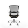 PIQUERAS Y CRESPO Silla de oficina Haches con mecanismo Sincro/Traslack, crema y blanco
