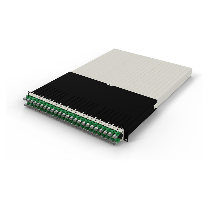PATCHBOX Patchbox.one Kabeleinzugzugssystem 30RU/STP 1,8m Cat6a U/FTP PoE 24 Kassetten Kabel grün