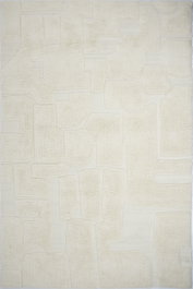 DKD Home Decor Alfombra Carpet Bauhaus en Crudo con Relieve 170x120 cm