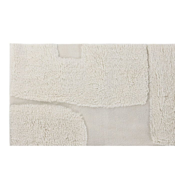DKD Home Decor Alfombra Carpet Bauhaus en Crudo con Relieve 170x120 cm