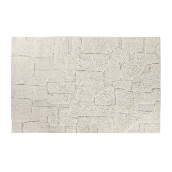 DKD Home Decor Alfombra Carpet Bauhaus en Crudo con Relieve 170x120 cm
