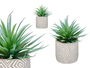 Ibergarden Planta Hoja Punta Maceta Gris 17 cm x 21 cm x 17 cm (Set de 8)