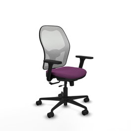PIQUERAS Y CRESPO Silla de oficina Jorquera con mecanismo Sincro/Traslack Morado y Blanco