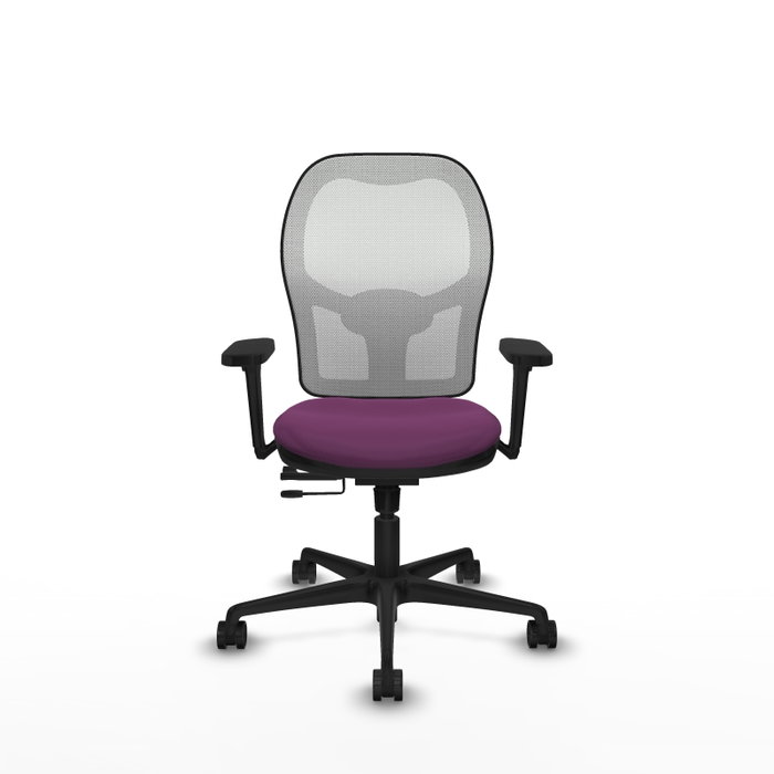 PIQUERAS Y CRESPO Silla de oficina Jorquera con mecanismo Sincro/Traslack Morado y Blanco
