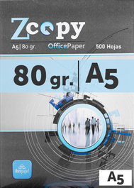 Zcopy Paquete de 500 Hojas de Papel A5 de 80 g/m² Blanco