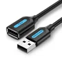 Vention CBIBI Cable Alargador USB 2.0 Extensión USB-A Macho a Hembra 3 Metros Negro Carga Rápida 480 Mbit/s