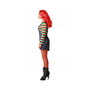 Disfraz de Muñeca Multicolor para Mujer Adulto Halloween Mono y Camiseta Rayada Talla XS-S