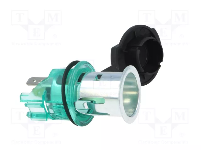 PRO CAR Tomacorriente de encendedor verde 12-24VDC 20A