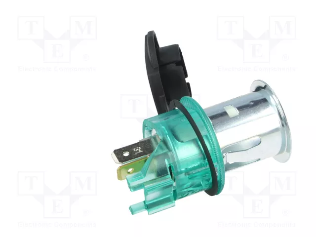 PRO CAR Tomacorriente de encendedor verde 12-24VDC 20A