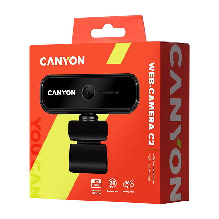 Canyon Webcam C2 HD 720P Negro